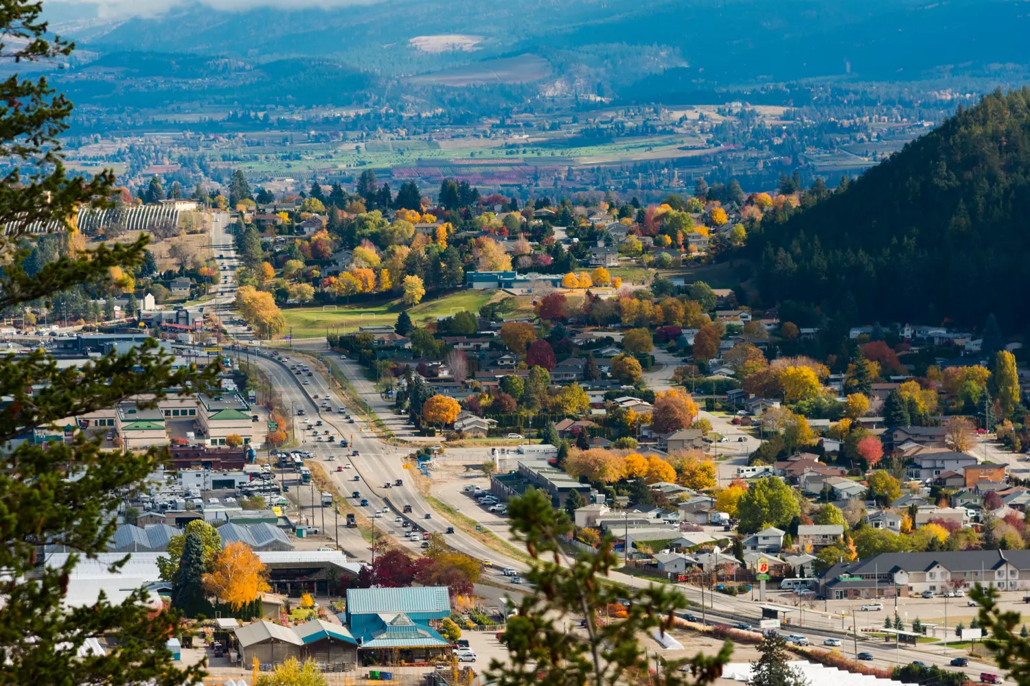 View of Boucherie Centre and West Kelowna Business Park