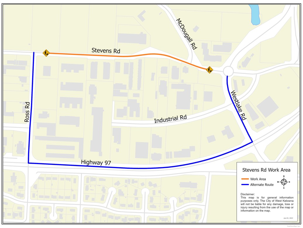 Road closure map