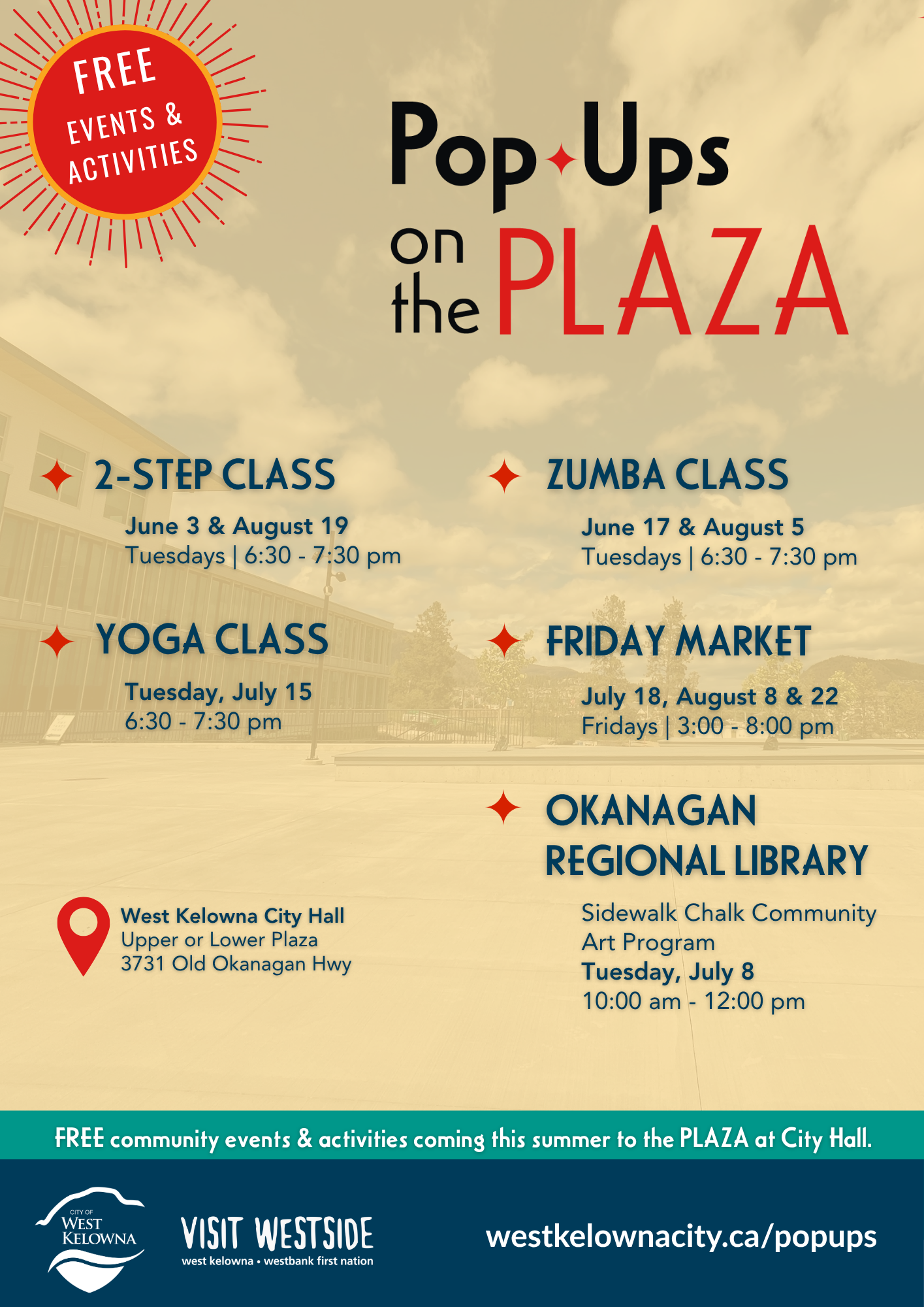 Pop-Ups on the Plaza Schedule Pop-Ups on the Plaza Schedule